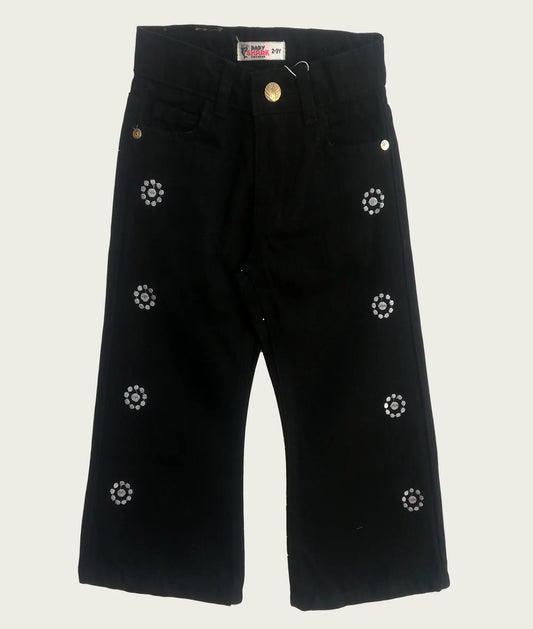 Black Embroidery Denim