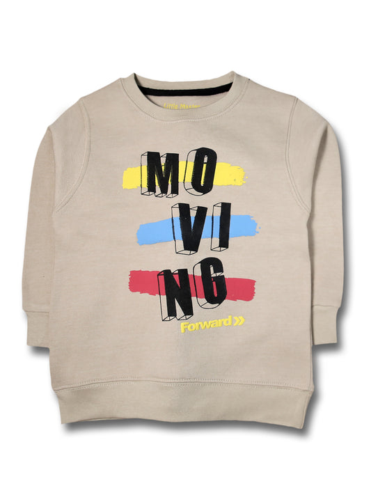 Boys Cream Moving Sweatshirt