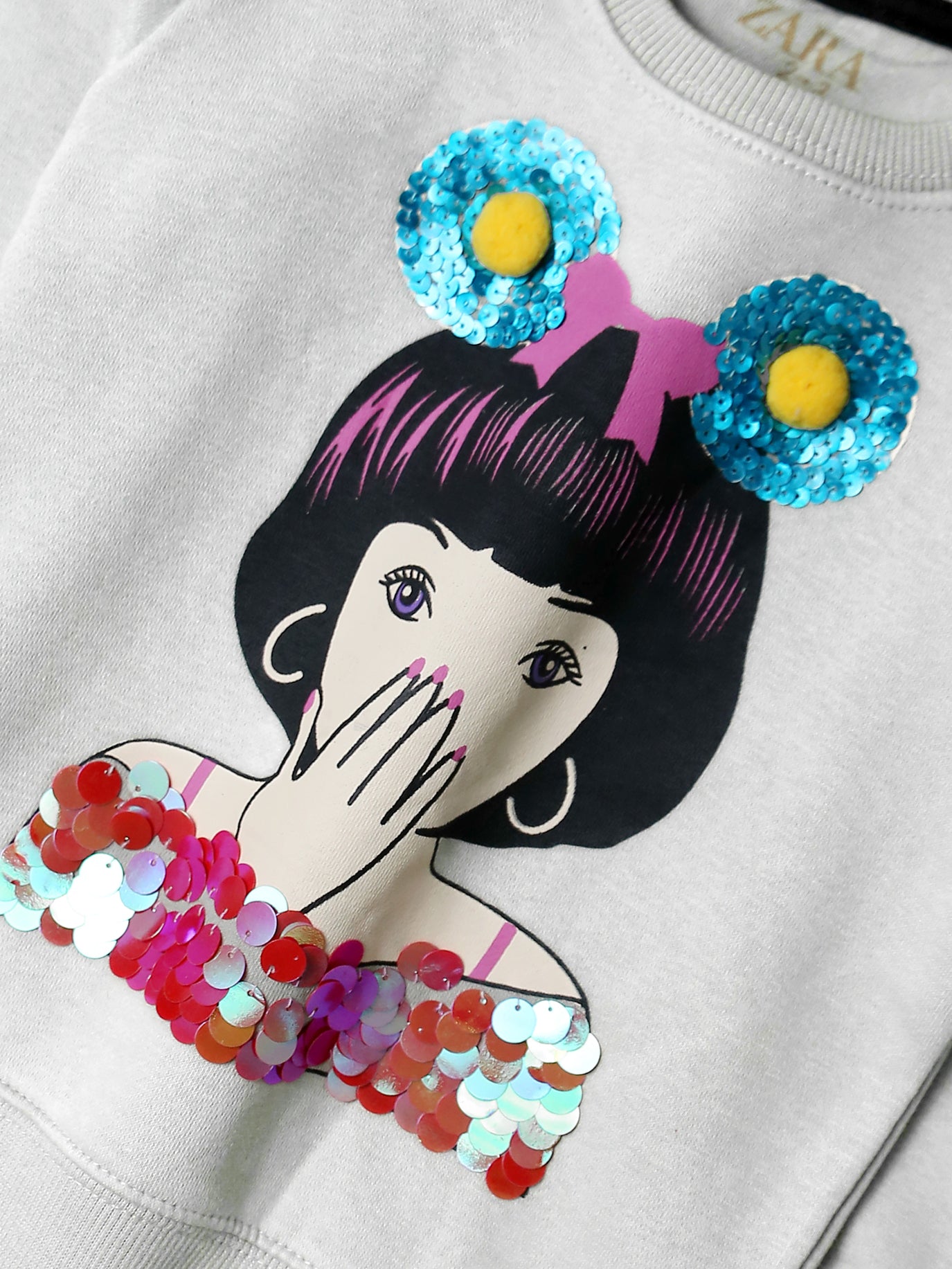 Girls Face Sweatshirt