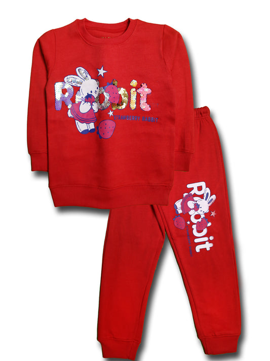 Girls Red Tracksuit